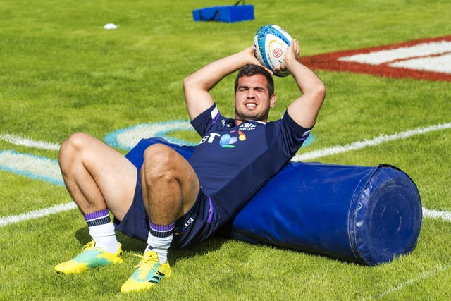 McInally training with Scotland on the Argentina tour in 2018