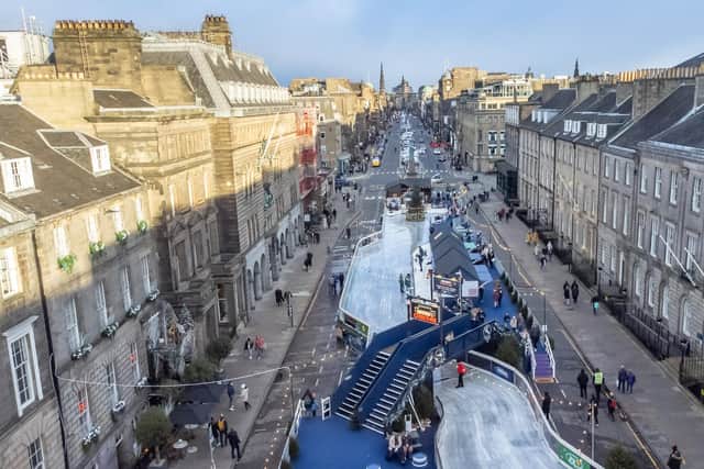Edinburgh's Christmas Ice Rink has now opened on the west end of George Street in the heart of the Capital (Image credit: Edinburgh's Christmas)