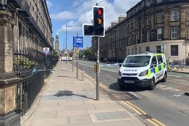 Police closed off part of Atholl Place (Photo: Craig Fowler).