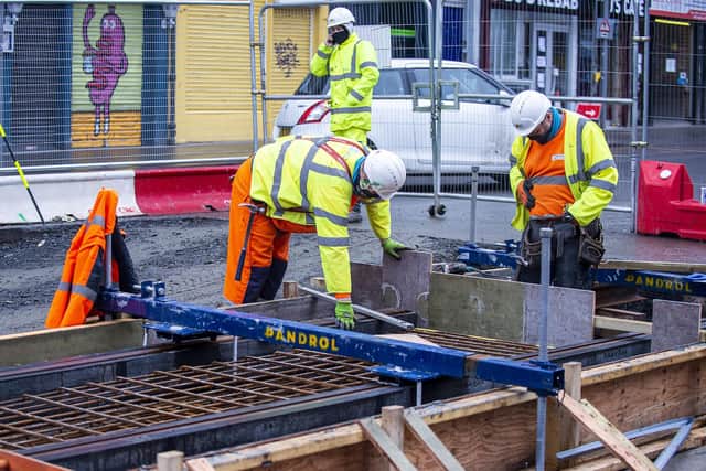 Workers on the Trams to Newhaven project