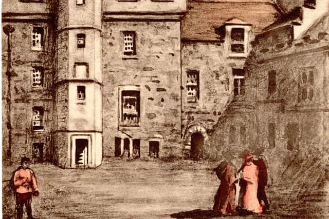 The palace courtyard at Edinburgh Castle