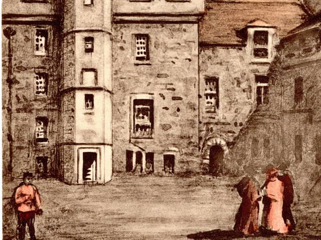 The palace courtyard at Edinburgh Castle