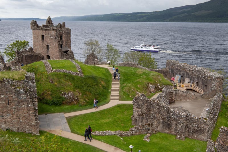 Urquhart Castle overlooks Loch Ness from the rocky promontory that it dominates and upon which some famous names have set foot. St Columba may have visited around AD 580. Adomnan, his biographer, tells of the saint’s encounter with a monster in the loch. Urquhart has a lively history. It was one of the great castles taken by the English when Edward I invaded in 1296. The Lords of the Isles then seized the castle repeatedly in the later Middle Ages, in an effort to expand their territory into the north-east. In the 1500s, Clan Grant was given the castle and charged with its repair and with bringing it back into use. Urquhart Castle was garrisoned for the last time in 1689, following the exile of the Catholic King James VII, and his replacement by the Protestant monarchs William II and Mary II. In 1692, the towering gatehouse was deliberately blown up so that the castle could never again be a military stronghold.