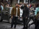 F9 - Fast and Furious 9: Chris 'Ludacris' Bridges and Roman Tyrese Gibson in action in Edinburgh