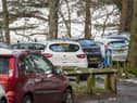 Car parks in the Pentlands have been popular in recent days as people venture out for exercise during the Christmas holidays while under level four restrictions. Pic: Andrew O'Brien