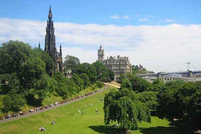 You won't get better view than Edinburgh Castle! One of the easiest and most accessible parks to get to on this list it is also one of the prettiest