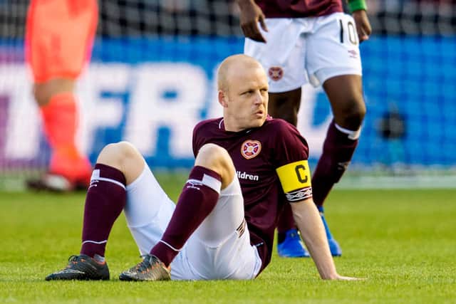 Steven Naismith's injury during the Betfred Cup semi final against Celtic in 2018 hit Hearts hard. Picture: SNS