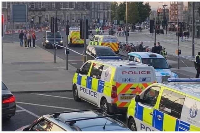 A 30-year-old man died and another man was taken to hospital following a disturbance in Edinburgh City centre on Friday. Photo: BBC