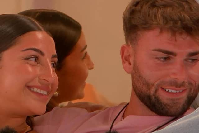 Love Island's Lydia and Tom during Casa Amor (ITV)