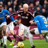 Hearts forward Liam Boyce found himself out of luck against Rangers.