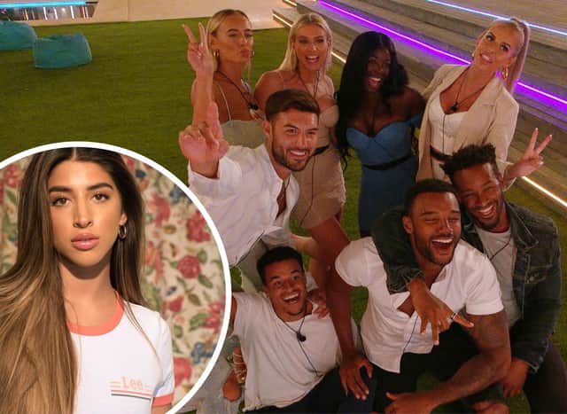 Shannon Singh (inset, by Mike Gripz) on who should win the Love Island final (Photo by ITV)