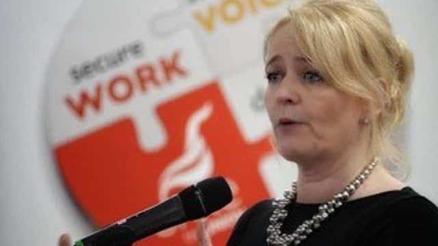 Unite the union's Sharon Graham praised staff for 'taking a stand'
Pic: PA