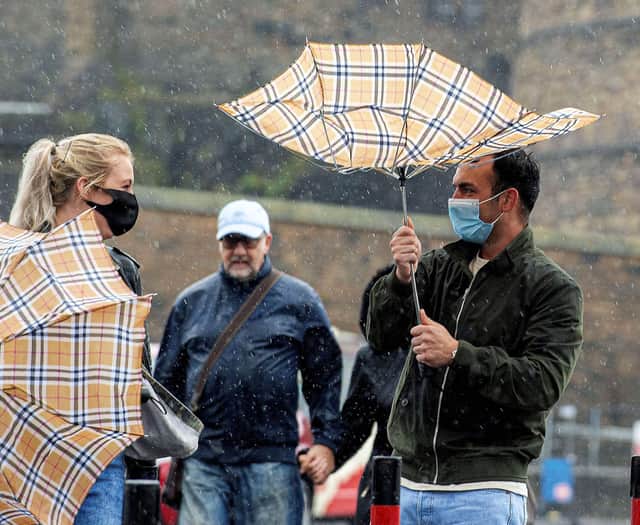 Strong winds are forecast for Edinburgh on Sunday.