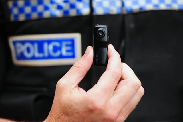 Stock photo of a police body camera. Pic Ian Rutherford