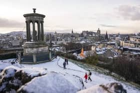 Snow on Calton Hill on December 8, 2022 in Edinburgh, Scotland
Photo by Peter Summers/Getty Images