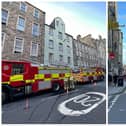 Edinburgh's Canongate is closed due to a fire. Photos: Matt Donlan