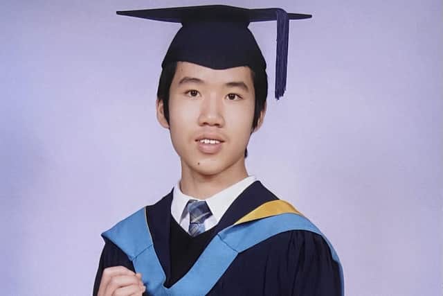 Wang Pok Lo graduating from the Open University at 13 years old.