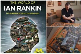 Take a tour through all two dozen of Ian Rankin's Rebus novels in a 1000-piece jigsaw puzzle illustrated by Barry Falls.