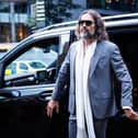 Russell Brand arrives at Southwark Crown Court, London, where he faces three charges of rape, indecent assault, and three counts of sexual assault, relating to six women