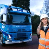 NWH director Nicola Williams, pictured with the new fully electric Volvo lorry.
