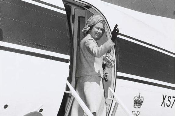 Celebrations for the Queen's first 25 years on the throne included a five-day visit to Edinburgh in May 1977. Here, she boards a plane at Edinburgh Airport after officially opening the new terminal.
