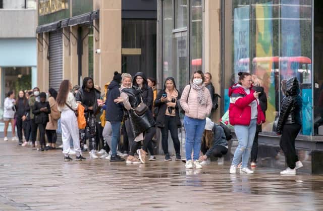 Shoppers were desperate to be the first to get into Primark this morning