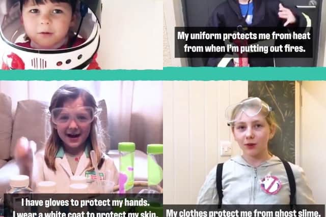 Kids show that lots of professions use PPE to protect themselves