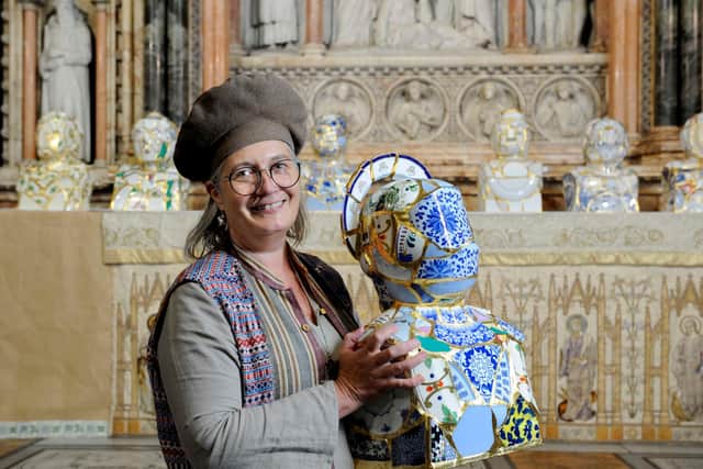 "Last Supper” Ceramic Heads Art at St Mary's Episcopal Cathedral, Edinburgh. PICS: Colin Hattersley