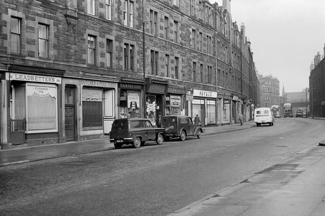 Shops on Gorgie Road in October 1962.