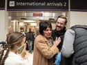 Scottish construction engineer Brian Glendinning with his mother Meta Glendinning after arriving at Edinburgh airport following his release after two months in Iraqi jail. Picture date: Saturday November 19, 2022.