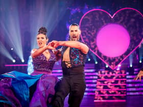 Kym Marsh and Graziano Di Prima during the live show of Strictly Come Dancing