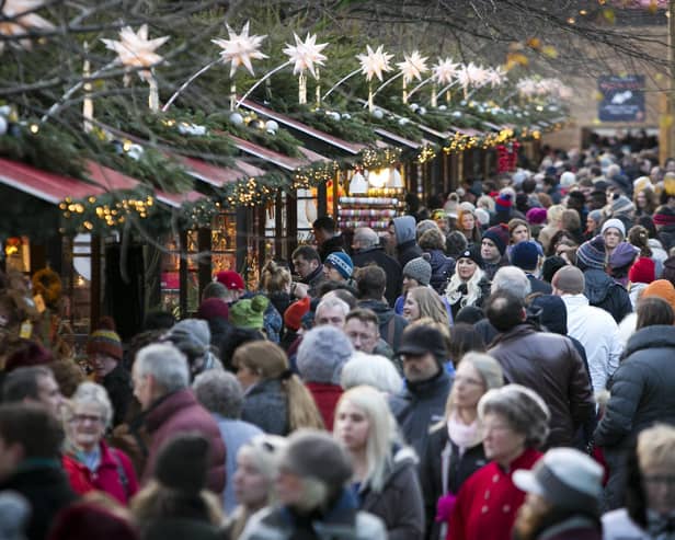 Edinburgh's Christmas Market, situated in and around East Princes Street Gardens has been named the most beautiful in the UK. Picture: Lloyd Smith