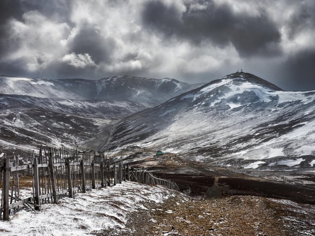 Cairnwell is said to be the easiest of all the Munros and is accessible from the ski centre. It's not the wildest mountain given there are communication masts at the top but it is worth a shot for the steady climb and some fine views.