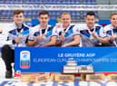 Scotland's men with the gold medals at the European Curling Championships in Lillehammer, Norway