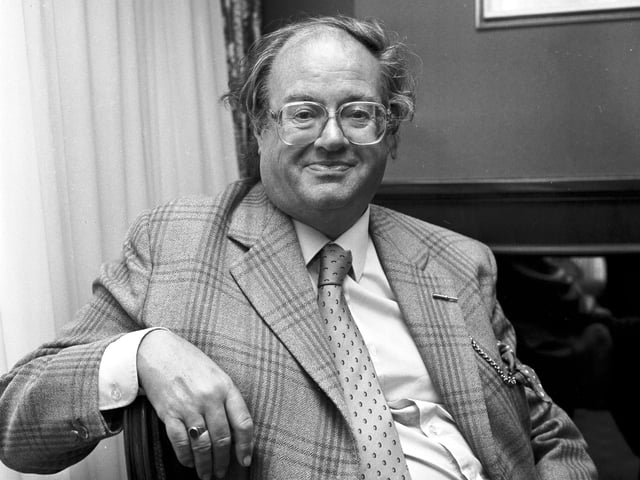 Playwright and author of the Rumpole books John Mortimer QC in Edinburgh in October 1985.