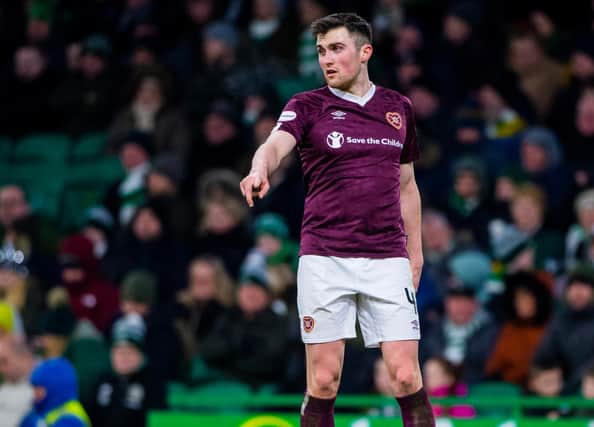 Hearts ace John Souttar has suffered Achilles relapse. Picture: SNS