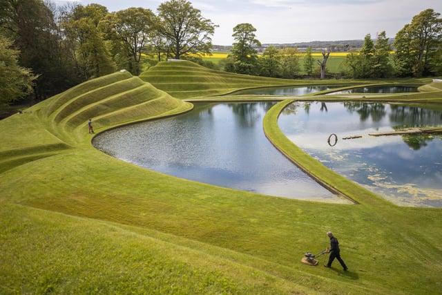 Jupiter Artland is a contemporary sculpture park about half an hour's drive from Edinburgh. The 100-acre site combines artwork with nature in a striking way, including this piece by landscape architect Charles Jeneks.