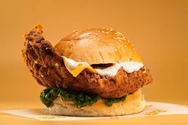 Butta Chicken Kiev burger