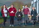 Pupils at Roslin with some of the equipment they will use     Picture: Neil Hanna
