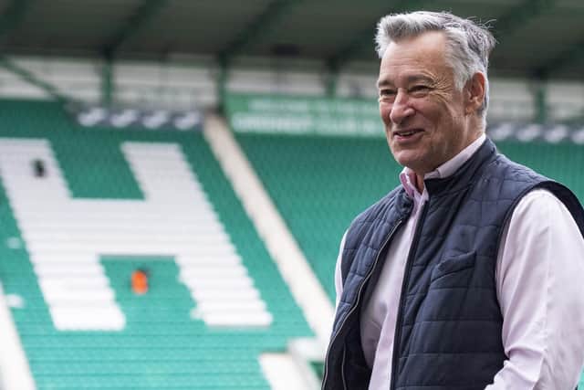 Hibs owner Ron Gordon has saw the side slip from third last season into the bottom place this year. Picture: SNS