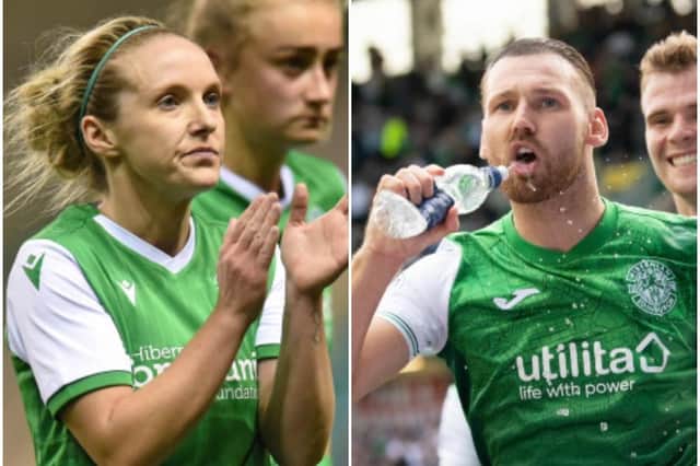 Hibs' husband and wife team  - Rachael and Martin Boyle - face Rangers this weekend. Pictures: SNS