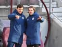 Hearts manager Robbie Neilson and assistant coach Lee McCulloch.