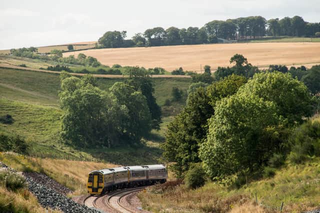 A train on the line at Borthwick