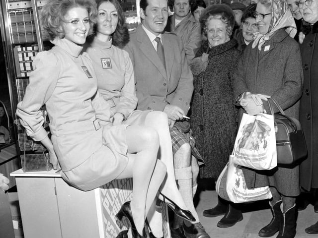 Singer Kenneth McKellar at the opening of new Woolworths shop in Leith, 1970.