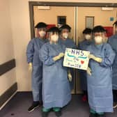 Intensive care staff say thank you to the public in Fife. Picture: contributed