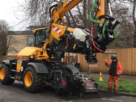 For the last month, the machine dubbed 'the pothole killer' has been used to repair streets across Edinburgh – and road workers say the new machine is three times faster than other machines