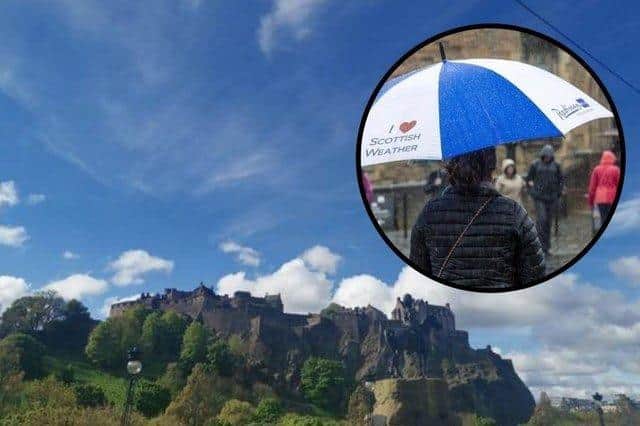 Edinburgh weather will be mainly dry with sunny spells at the start of the week with heavy showers by the end of the week.