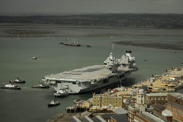 HMS Prince of Wales, the biggest ship the Royal Navy has ever had, was built in five years in contrast to two ferries still being built seven years after work started (Picture: Finnbarr Webster/Getty Images)