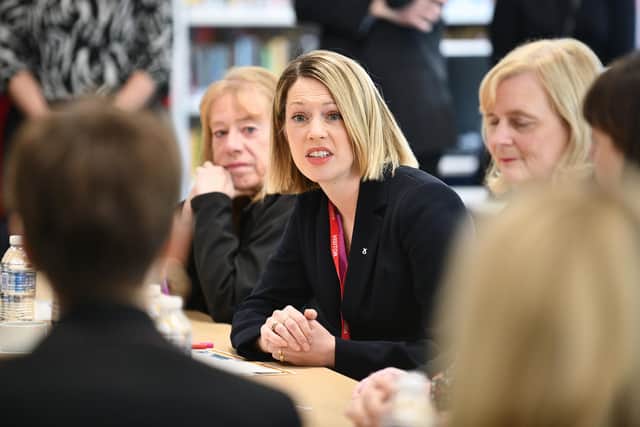 Jenny Gilruth on a visit to a school in the Falkirk area (Pic: Michael Gillen)