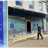 A sign in the widow of the former Chef Chi Chinese restaurant in Edinburgh informs customers of the opening of the Rising Tide cafe later this year.